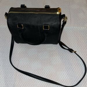 Juicy Couture Black Satchel with Gold Accents